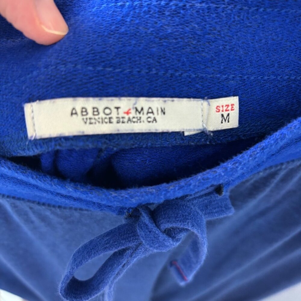 Abbot + Main‎ Women's Size M Two-tone Blue Drawstring Lounge Joggers - Picture 5 of 8